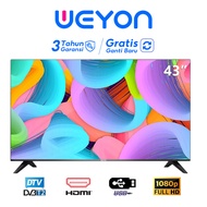 WEYON Smart TV 43 inch LED Android 11.0 TV 43 inch HD Ready LED Televisi