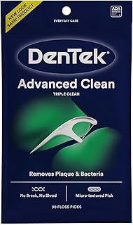 DenTek Triple Clean Advanced Clean Floss Picks 90 Count (Pack of 12)