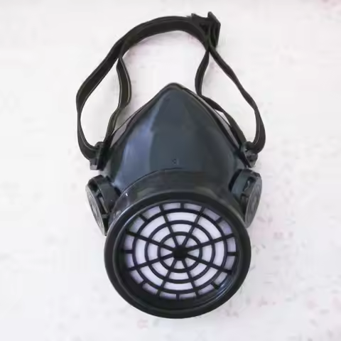 Black Cyber Respirator 1 Canister 1 Valve Rave Steampunk Cosplay Mask Industries Goth Punk Alternati