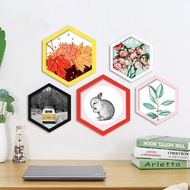 Creative Simple Hexagonal Solid Wood Photo Frame Hexagonal Student DIY Picture Frame Work Frame Deco