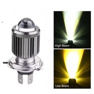 Super bright white and yellow H4 H6 BA20d AC DC12V-80V 8000LM LED headlight with fan for motorbikes