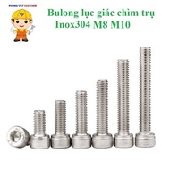 (INOX304) 1 piece M8, M10 countersunk hexagonal bolt with stainless steel cylindrical head 304 M8-M1