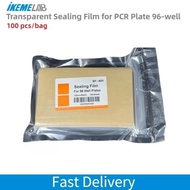 IKEME 100Pcs Transparent Sealing Film for PCR Plate 96-well Deep-Well Plate Plastic Sealing Film
