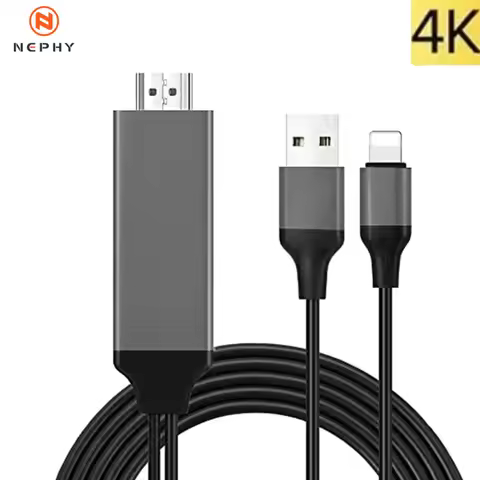 4K HD Video Converter Cable For iPhone 14 13 12 11 Pro Max iPad mini Lighting to HDMI-compatible TV 