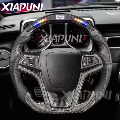 RPM LED Customized Steering Wheel Fit For Chevrolet Corvette Camaro SS ZL1 2011-2014 Model Carbon Fi