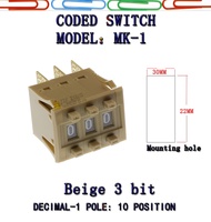 【Big-promotion】 Mk-1 Bcd Code Binary Output Switches/Thumbwheel Switches 0-9C Terminal Block 0-9 Dig