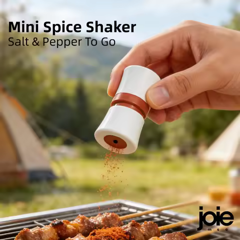 Joie Salt & Pepper To Go Mini Seasoning Dispenser Portable Mini Spice Jar Outdoor Travel Condiment C