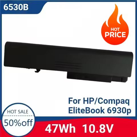 For 6530B 47Wh Laptop Battery for HP/Compaq EliteBook 6930p 8440P 8440W TD09 TD06XL HSTNN-IB1C HSTNN