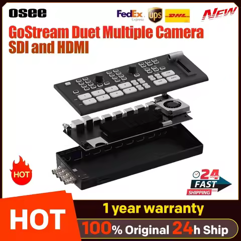Osee GoStream Duet Multiple Camera SDI and HDMI Live Stream Video Mixer Switcher with SD Record and 