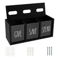 Give Save Spend Money Box Save Spend Bank Money Saving Box Countertop Wall Mount Kid Piggy Bank for 