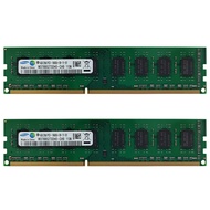 Samsung RAM DDR3 8GB (2X4GB) 1333MHz หน่วยความจำเดสก์ท็อป240Pin DIMM 4GB PC3-10600U 1.5V โมดูลหน่วยความจำ RAM DDR3
