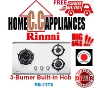 RINNAI  RB-73TS 3 Burner Built-In Hob | Stainless Steel Top Plate| FREE DELIVERY | AUTHORIZED DEALER