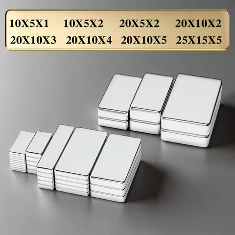 Powerful Neodymium Magnet N35 NdfeB Permanent Magnetic imanes Block Super Strong Fridge Magnet DIY 1