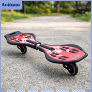 Acituna Maneuverable Wave Board with Flashing Wheels Twistable Two-Wheeled Snake Board Anti-Slip Com