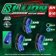 Billion AN Female Thread Connector 45 Degrees 2-Way Type (AN6/AN8/AN10)