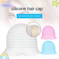 FANSIN Hair Coloring Highlighting Cap, With Hook Reusable Hair Coloring Hat, Silicone Hair Dying Fro