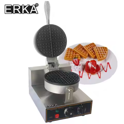 ERKA electric waffle maker Single-head waffle oven Lattice cake maker Scones maker Baking pan Nonsti