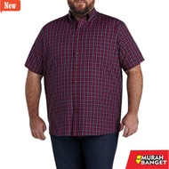 KEMEJA Men's Plaid Shirt Men's Jumbo Short Sleeve Plaid Shirt Premium 5XL 6XL