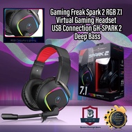 BOSTON Gaming Freak Spark 2 RGB 7.1 Virtual Gaming Headset USB Connection GH-SPARK 2 Deep Bass (1 YE
