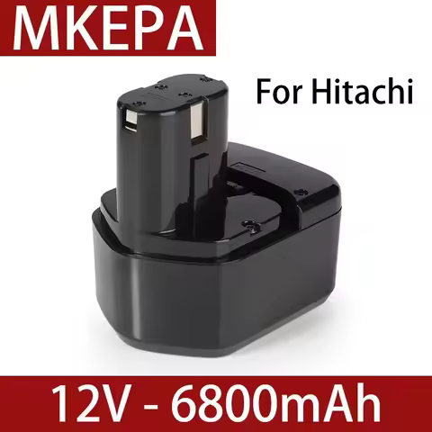 ELEOPTION Haute Qualite 6800mAh 12V 6.8Ah Batterie pour Hitachi EB1214S 12V EB1220BL EB1212S WR12DMR