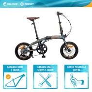 SEPEDA LIPAT ODESSY ROOSTER FRAME ALLOY UKURAN 16 INCH - 9 SPEED