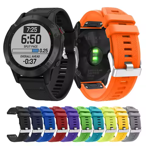 22mm Quick Fit Silicone Strap For Garmin Fenix 5/5 Plus/6/6 Pro/7/7 Pro Smart Watch Band for Garmin 