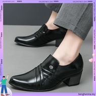 Men's High Heels Leather Shoes /Padded Shoes/Elevated Leather Shoes/Elevator Shoes/Cosplay/Stylist S