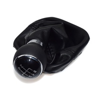 New Black 5 Speed Gear Shift Knob Leather Boot For VW Jetta Golf 6 MK5 MK6 2005 2006 2007 2008 2009 2010 2011 2012 2013 2014 New