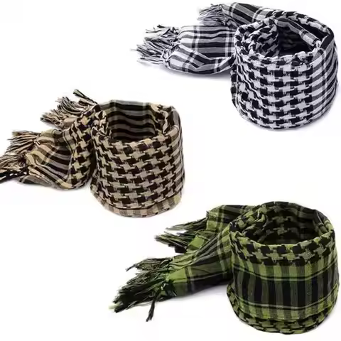 Arafat arab scarf shawl Handsome Keffiyeh Kafiya Lightweight Military Shemagh palestine Man Stripe S