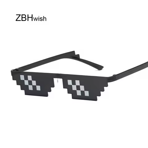 Glasses 8 Bit MLG Pixelated Sunglasses Woman Brand Thug Life Party Eyeglasses Ladies Vintage Female 