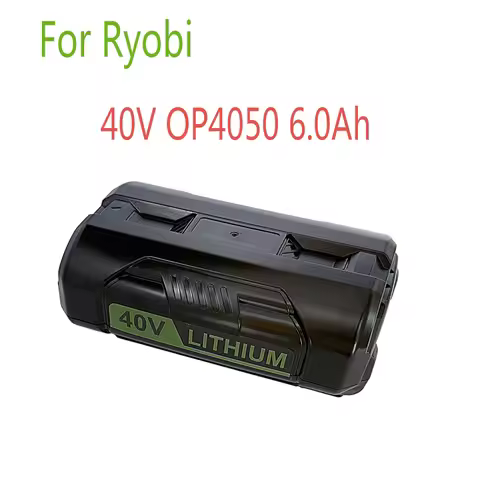 For 40V Ryobi 6.0Ah Li-Ion Rechargeable Battery For RY40502 RY40200 40V Cordless Power Tools Battery