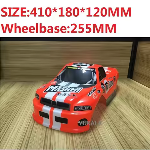 1/10 PVC painted body shell /tail wing/spoiler/ Led lights/Accessories for 1/10 RC Truck 94188 94111