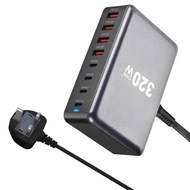 320W GaN Desktop Charger 8-port USB Type C PD Charger