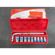 ALSO 10-Piece Socket Wrench Set With 2 L-Shaped Wrenches Size 4 Inches Cr-V Steel Fast Delivery With