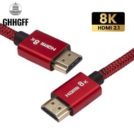 GHHGFF 4K 120Hz ครับ สำหรับกล่องทีวี RTX 3080 สายดิจิตอล ตัวแปลง HDMI สายอะแดปเตอร์ 8K 60Hz สายแยก HDMI อุปกรณ์เสริมคอมพิวเตอร์ สาย HDMI 2.1 สาย HDMI