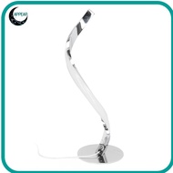 APPEAR Curved Table Lamp, 3W US Plug LED Table Lamp, Energy-Saving 1.5m Cable Silver Soft White Ligh