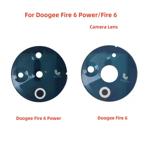 Original For Doogee Fire 6 Power Cell Phone Back Camera Lens Glass Cover Repair Parts Replacement Fo