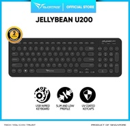 JellyBean U200 USB Wired Keyboard by Alcatroz (Black/Red)