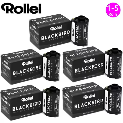 1/3/5 Rolls Rollei BlackBird Creative 135 35mm Black and White Negative Film 36 Exposures For Kodak 