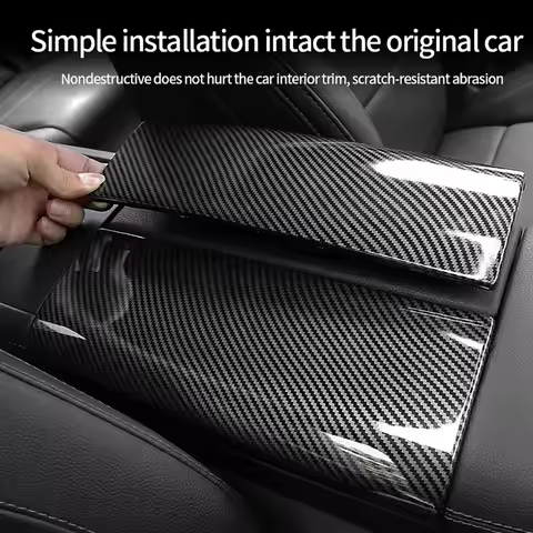 Car Carbon Fiber Center Console Armrest Box Cover Trim for Mercedes Benz GLS X167 GLE W167 GLE53 C16