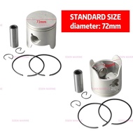 piston kit (standard -72mm/ oversized 0.25/ 0.5) for YAMAHA 60HP (E60HMH) 2st outboard