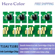 South America T11A1 T11B1 T11A2 T11A3 T11A4 Ink Cartridge Chip Compatible For Epson WF-C5890 WF-C539