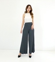 Celana Kulot Plisket Pleated Pants Wanita Highwaist Premium CPLIDI