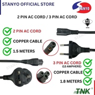 TNK 3 PIN PLUG TO C5 CLOVERLEAF POWER CORD CABLE 2 PIN FIGURE AC POWER CORD CABLE FOR NOTEBOOK/ PC/ 