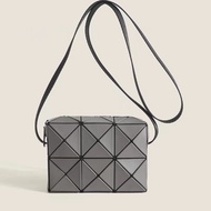 A-🥨Issey Miyake Japanese Style New2*3Chubit Small Square Bag Geometric Rhombus Single Shoulder Crossbody Phone Bag Women