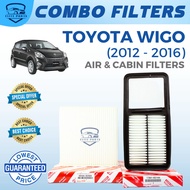 COMBO FILTERS AIR & CABIN FILTERS for TOYOTA WIGO (2012-2016) (88568-BZ060/17801-BZ100)