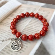 大漆山鬼花錢紅運手串