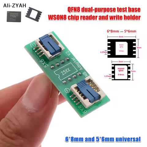 QFN8/WSON8 Universal Two-in-one Socket / Adapter For Both 6*5MM And 8*6MM Chips SMT BIOS Flash Socke