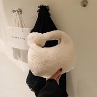 Hoki88mart - MUFFI Shoulder Bag Fur Shoulder Bag Motif Shoulder Bag Tote Bag Stylish Concert Bag