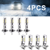 4Pcs Car LED Headlight Bulb Replace Fog Light W 12V 5630 10SMD Beam H3 H1 Car Spotlight Bulb Car LED Lamp Bulb Car Accessories